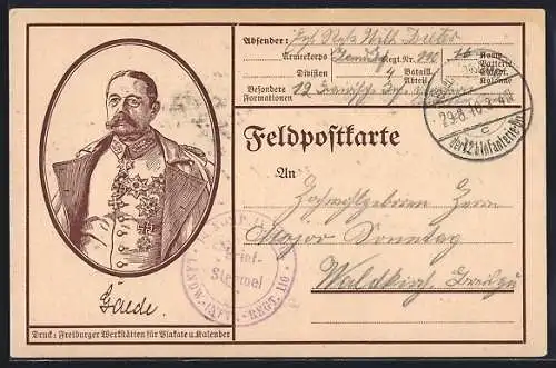 Lithographie Gaede im Portrait