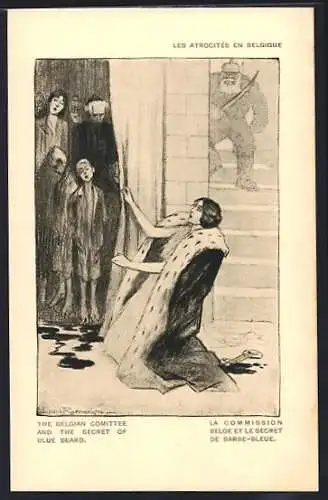 Künstler-AK Louis Raemaekers: The Belgian Comittee and the Secret of Blue Beard