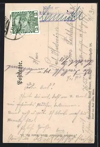 Künstler-AK W.Braun: Das Riglein, Edelmann steckt seiner Liebsten einen Ring an