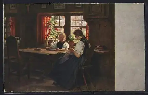 Künstler-AK Wilhelm Hasemann: Im Herrgottswinkel
