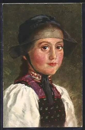 Künstler-AK Wilhelm Hasemann: Kleine Kirnbacherin