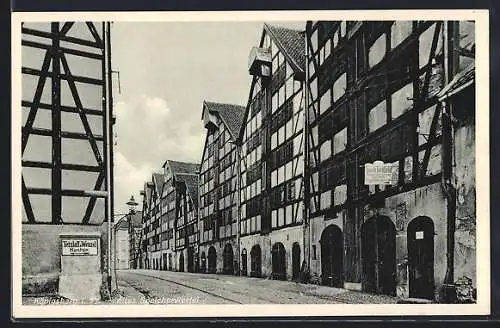 AK Königsberg i. Pr., Speichenviertel, Strassenpartie