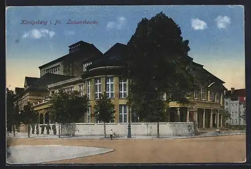 AK Königsberg, Luisentheater, Strassenansicht