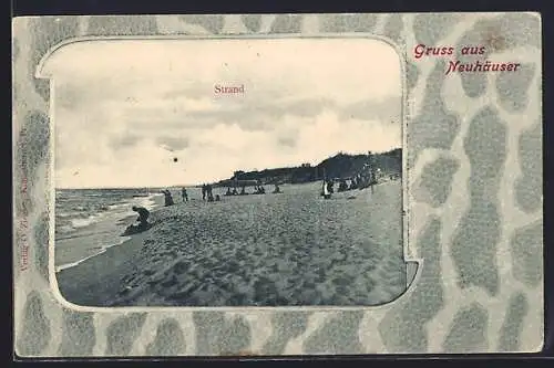 AK Neuhäuser, Strandpartie, im Rahmen