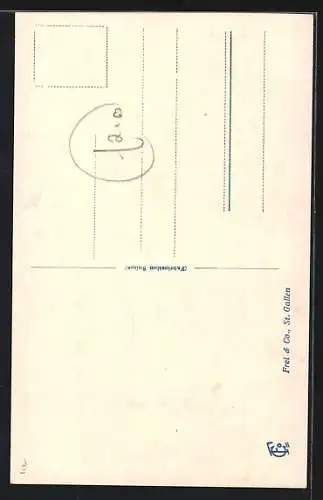 AK Bergün, Strassenpartie im Dorf