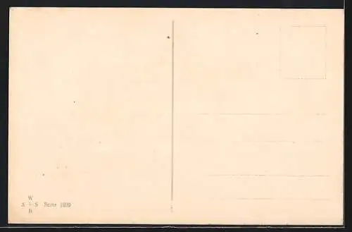 Künstler-AK Tannenzweig mit Schleife der Reichsfahne und Österreichischen Fahne