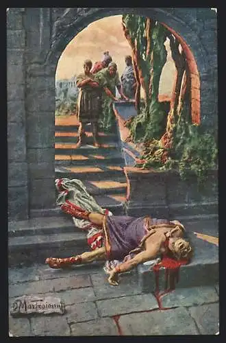 Künstler-AK Domenico Mastroianni: Mort de Néron