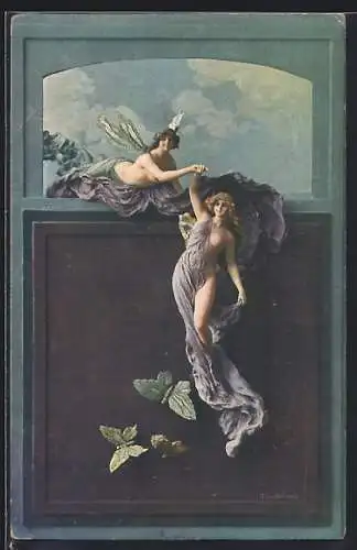 Künstler-AK Domenico Mastroianni: Le Papillons - Schmetterlinge