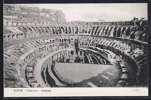 AK Roma, colosseo, interno
