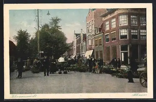 AK Alkmaar, Ansicht am Bloemenmarkt