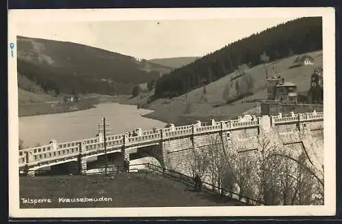 AK Krausebauden, Blick hinter die Talsperre