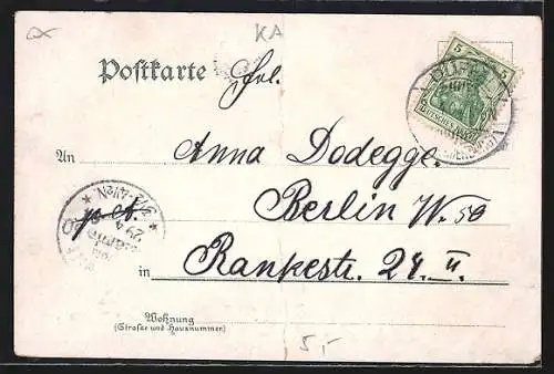 Lithographie Sonderburg, Düppeler Schanzen, Pontonbrücke vor dem Ort, Düppel-Denkmal
