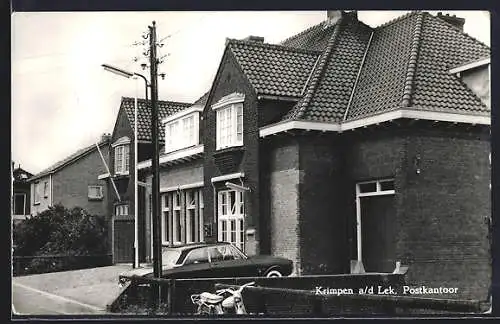AK Krimpen a. d. Lek, Postkantoor, Auto und Motorrad