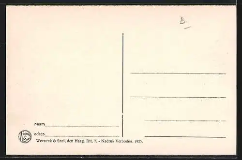 AK Rotterdam, Coolsingel met Postkantoor en Stadhuis, Strassenbahn
