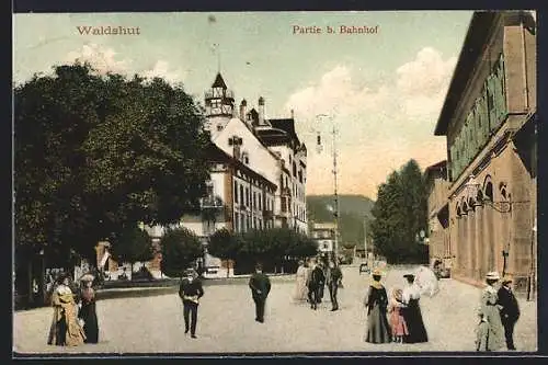 AK Waldshut, Blick in die Bahnhofstrasse