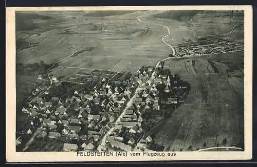 AK Feldstetten, Teilansicht, Fliegeraufnahme