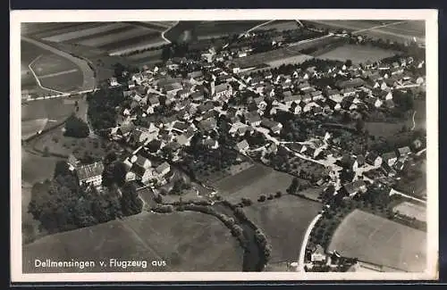 AK Dellmensingen, Totalansicht vom Flugzeug aus