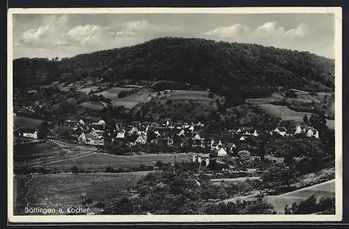 AK Döttingen a. Kocher, Generalansicht der Stadt