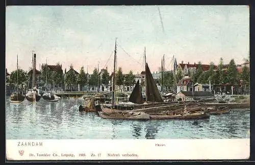 AK Zaandam, Haven, Partie am Hafen