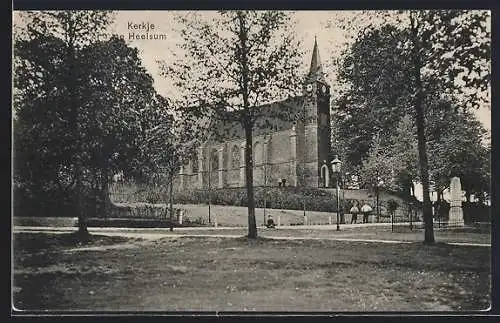 AK Heelsum, Kerkje, Blick zur Kirche