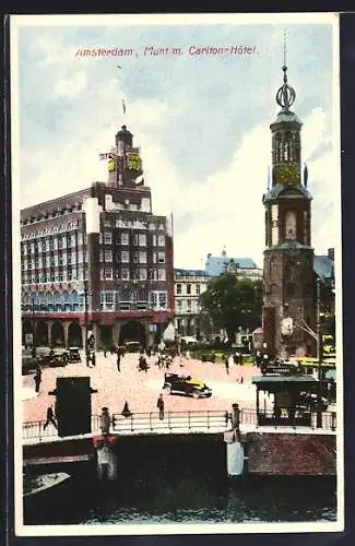 AK Amsterdam, Munt m. Carlton-Hotel
