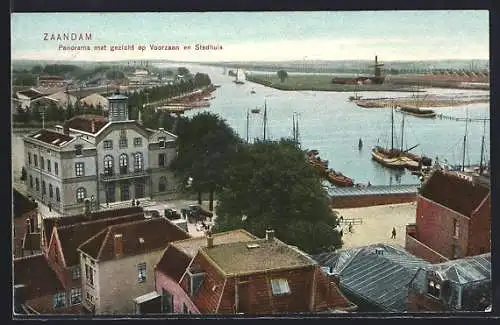 AK Zaandam, Panorama met gezicht op Voorzaan en Stadhuis