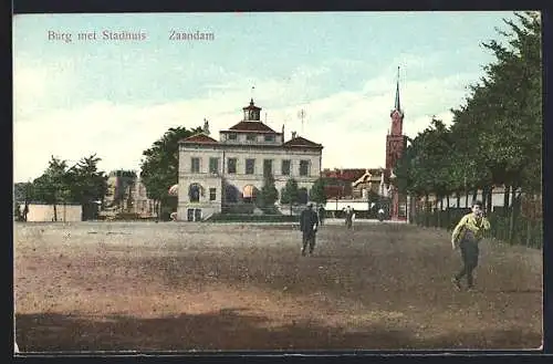 AK Zaandam, Burg met Stadhuis, Cacao & Chocolaad Grootes