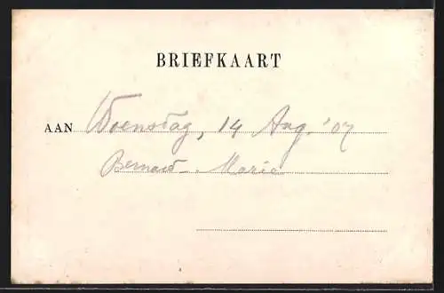 AK Giethoorn, Uferpartie mit Bäumen