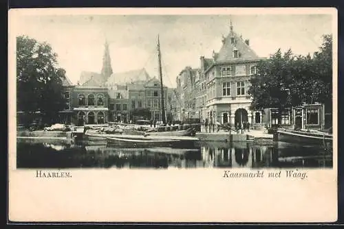 AK Haarlem, Kaasmarkt met Waag