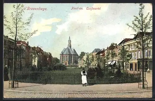 AK s`Gravenhage, Hout-en Turfmarkt