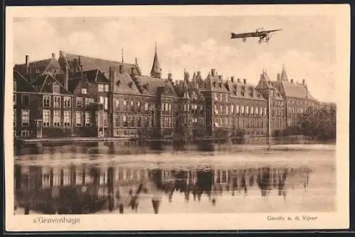 AK s`Gravenhage, Gevels a. d. Vijver