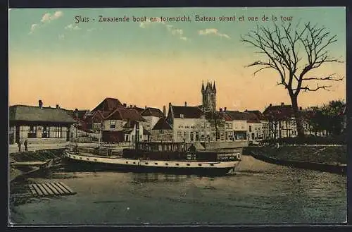 AK Sluis, Zwaaiende boot en torenzicht