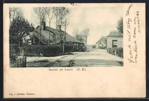 AK Laren /N. H., Blick in den Ort