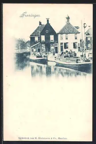 AK Groningen, Uferpartie mit Booten