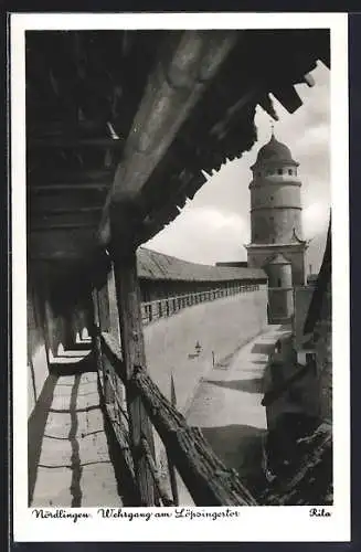 AK Nördlingen, Wehrgang am Löbsingertor