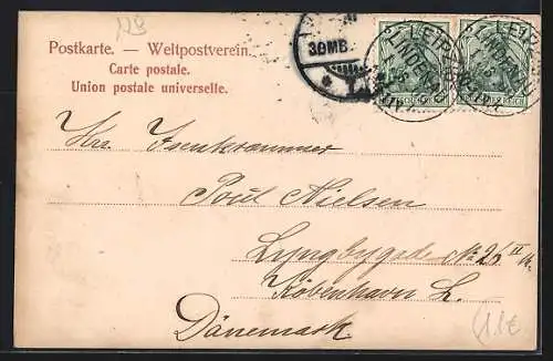 Lithographie Raschwitz, Strassenbahn am Forsthaus