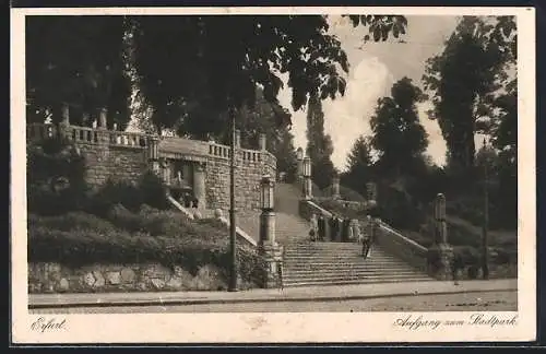 AK Erfurt, Aufgang zum Stadtpark