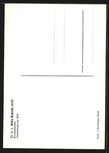 AK Dr. h. c. Willy Brandt, MdB, Bundeskanzler, SPD
