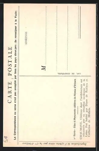 Künstler-AK Chaumont, les Chateaux de la Loire, Circuits automobiles, Tourismus