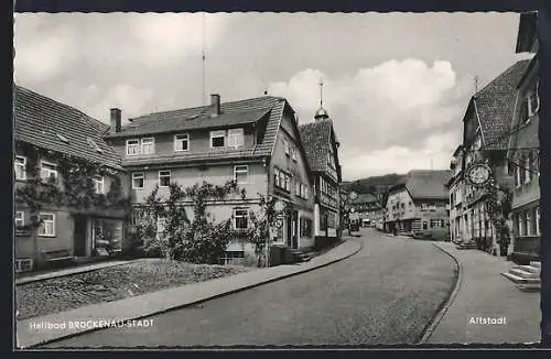 AK Bad Brückenau, Strassenpartie in der Altstadt mit Gasthof Zum Stern