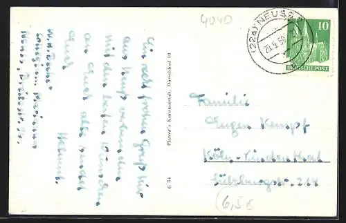 AK Neuss a. Rh., Hafen, An der Promenade, Der Eierdieb