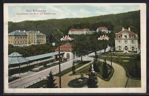AK Bad Brückenau, Wandelbahn und Schlosshotel