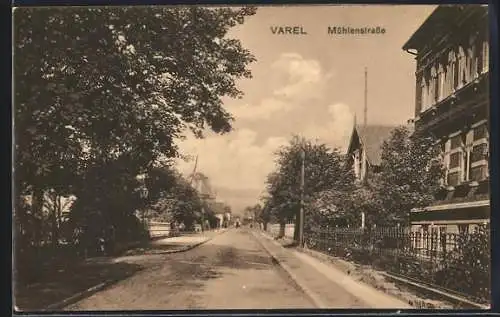 AK Varel / Oldenburg, Blick in die Mühlenstrasse