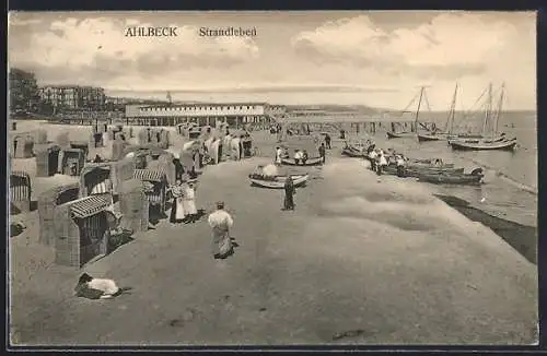 AK Ahlbeck / Seebad, Strandleben