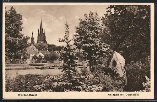 AK Werder / Havel, Anlagen mit Denkstein
