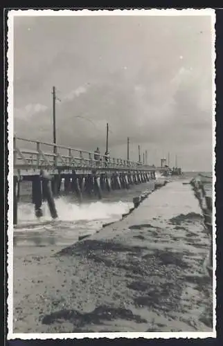 Foto-AK Arendsee, Ostseebad, Landungssteg 1933