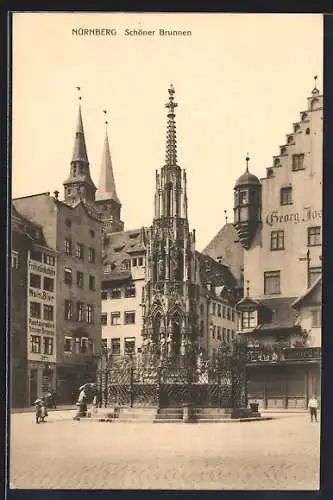 AK Nürnberg, Wein- & Bier-Restaurant zum Schönen Brunnen