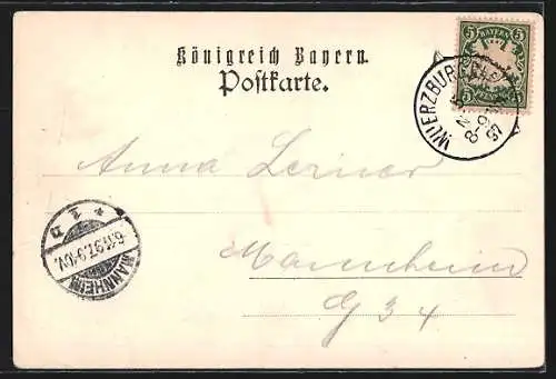 AK Würzburg, Variété-Theater Odeon, Dir. Hammerbacher