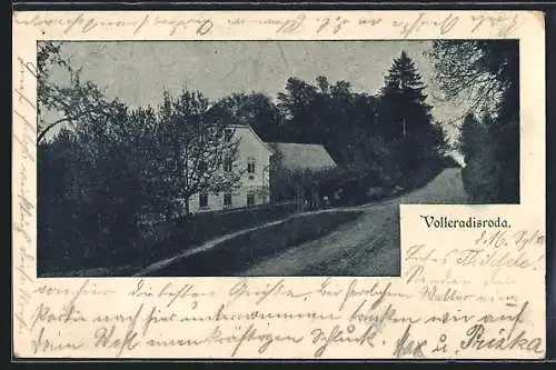 AK Vollradisroda, Strassenpartie mit Haus