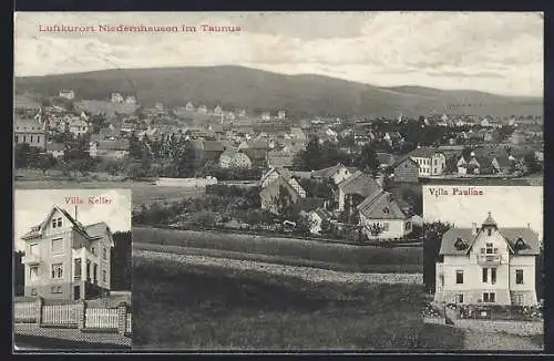 AK Niedernhausen / Taunus, Villa Keller, Villa Pauline, Gesamtansicht